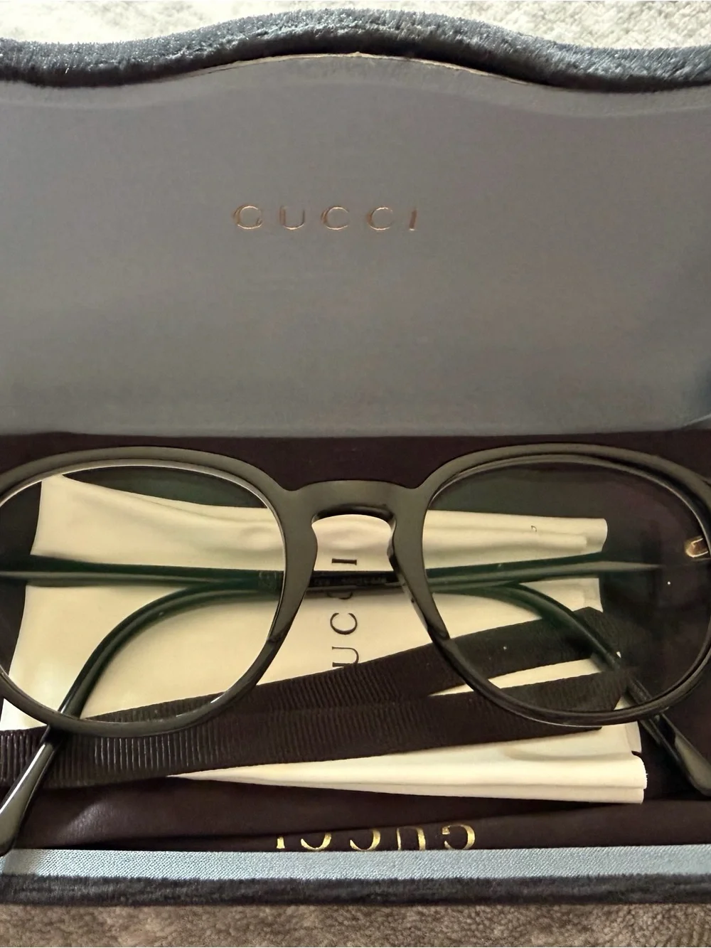 Gucci GG12120 Black Round Optical Glasses 👓